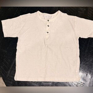 Zara Boys Cream Button-Up Shirt